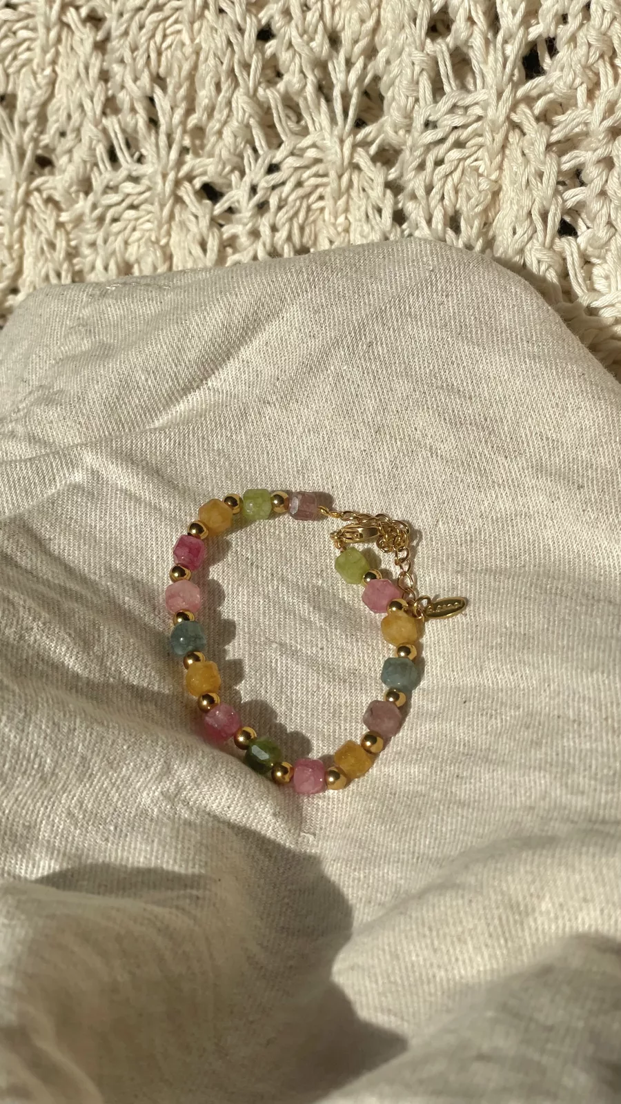 Bracelet Faustine, monture dorée