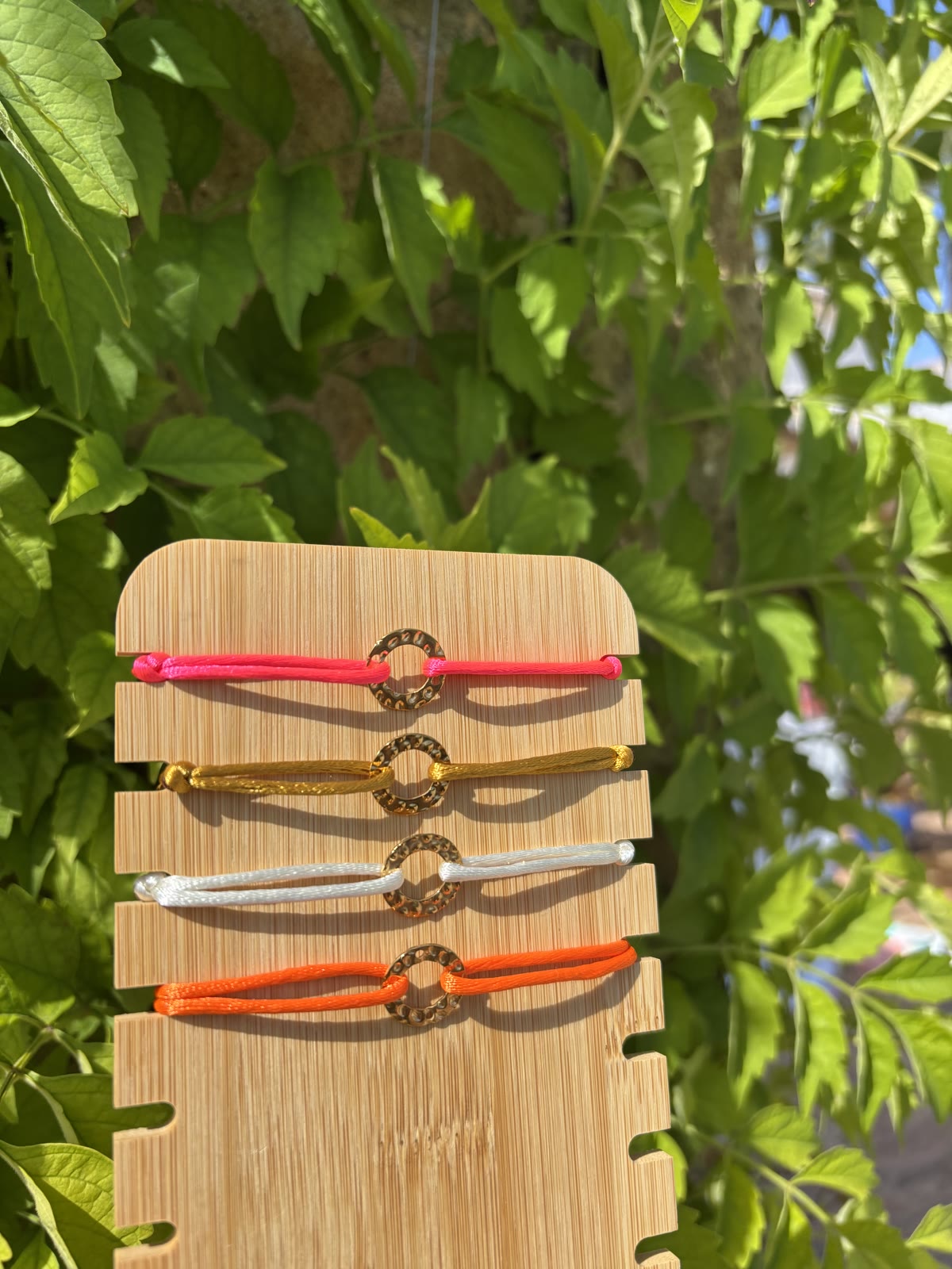 Bracelet Stéphanie, monture dorée, couleur rose