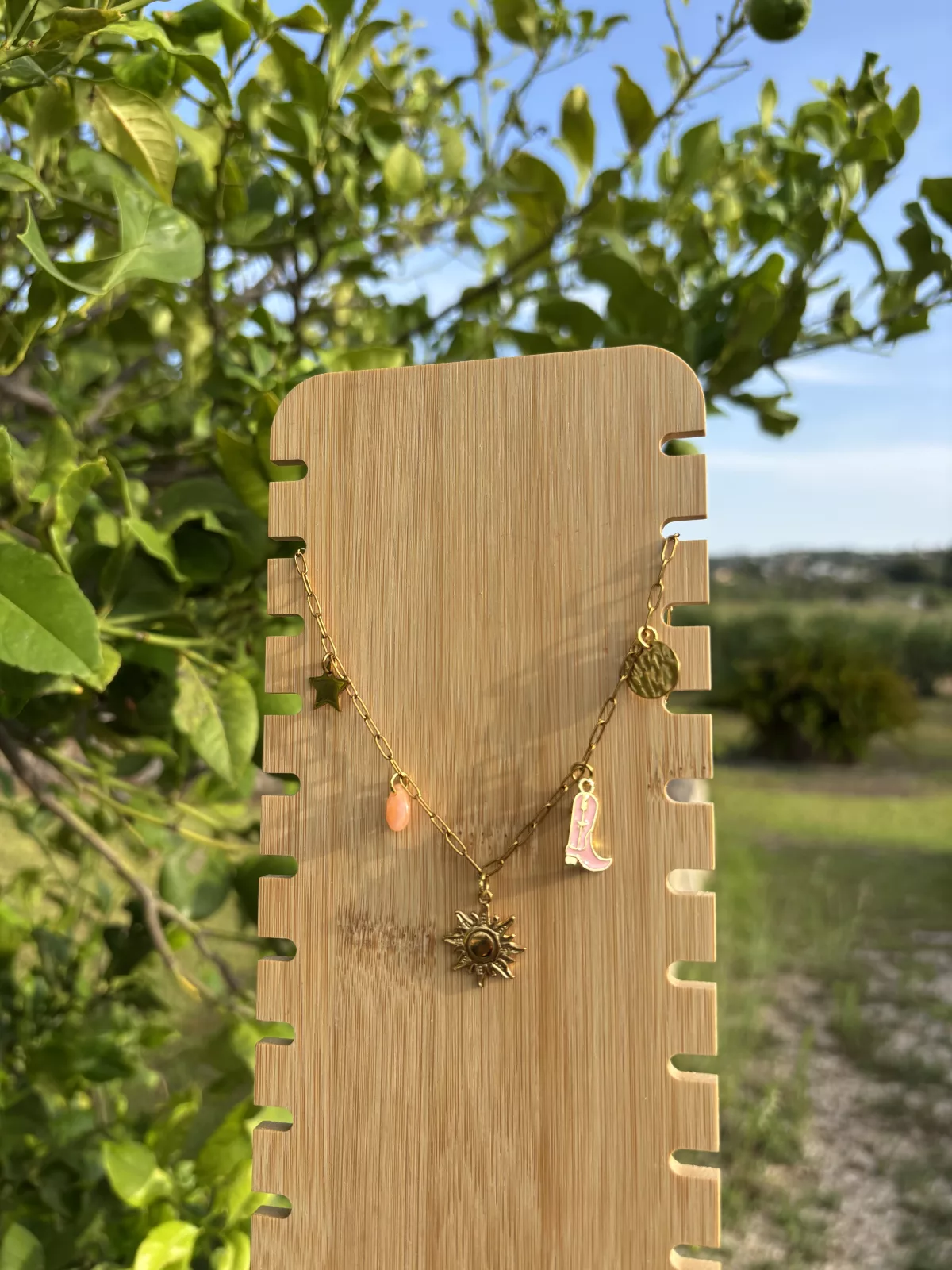 Collier Zia, monture dorée